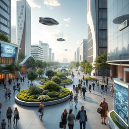A futuristic vision of Enghelab Square, 100 years in the future