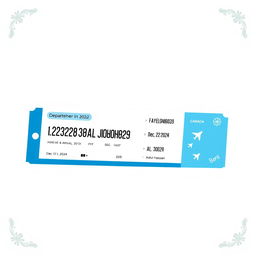 A flight ticket for a round trip to Canada