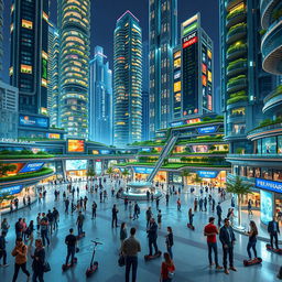 A futuristic vision of Enghelab Square, set 100 years in the future