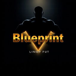 A digital artwork featuring a dark navy-to-black gradient background with a subtle geometric or blueprint texture