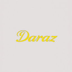 A beautiful logo design featuring the word 'Daraz' in bold, elegant yellow typography