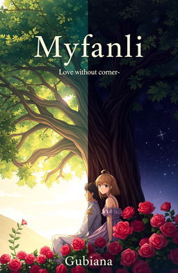 A semi-realistic anime style cover illustration featuring a large, majestic tree at the center