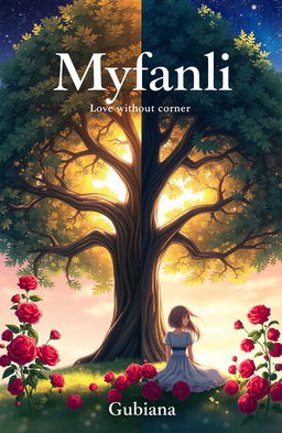 A semi-realistic anime style cover illustration featuring a large, majestic tree at the center