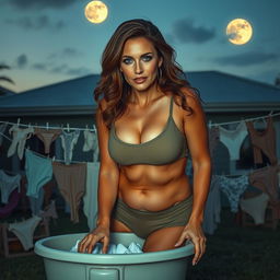 A full-body image of a mature, seductive 45-year-old woman, exuding beauty and sexiness