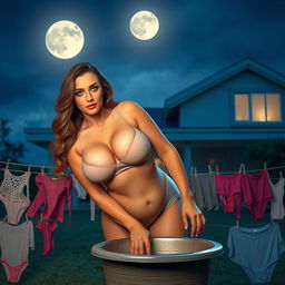 A full-body image of a mature, seductive 45-year-old woman, exuding beauty and sexiness