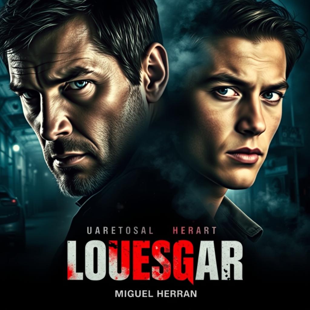 A dramatic movie poster featuring the prominent faces of Luis Tosar and Miguel Herran