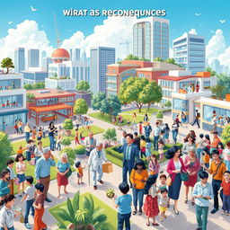 A visually striking and thought-provoking concept illustration depicting the consequences of creating the RSSM (Regenerative Social Security Model)