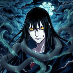 A stunning and incredibly detailed wallpaper featuring Orochimaru from Naruto