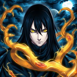 A stunning and incredibly detailed wallpaper featuring Orochimaru from Naruto