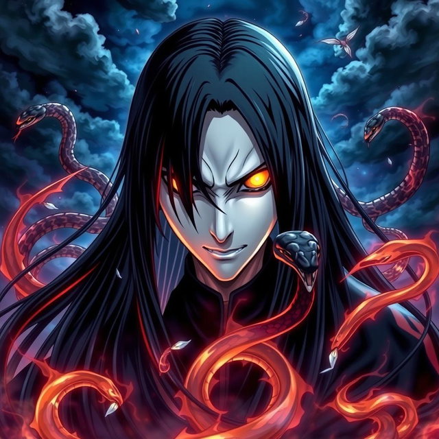 A stunning and incredibly detailed wallpaper featuring Orochimaru from Naruto