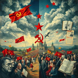 An intricate and thought-provoking representation of the consequences of the establishment of the RSSM (Republica Sovietică Socialistă Moldovenească) and the ideologies that blossomed in the USSR