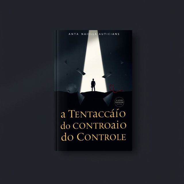 A minimalist and impactful book cover design for 'A Tentação do Controle'