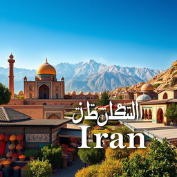 A striking and culturally rich image representing the essence of Iran, showcasing its diverse landscapes and heritage