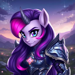 A human form of Twilight Sparkle, depicted as a fierce warrior