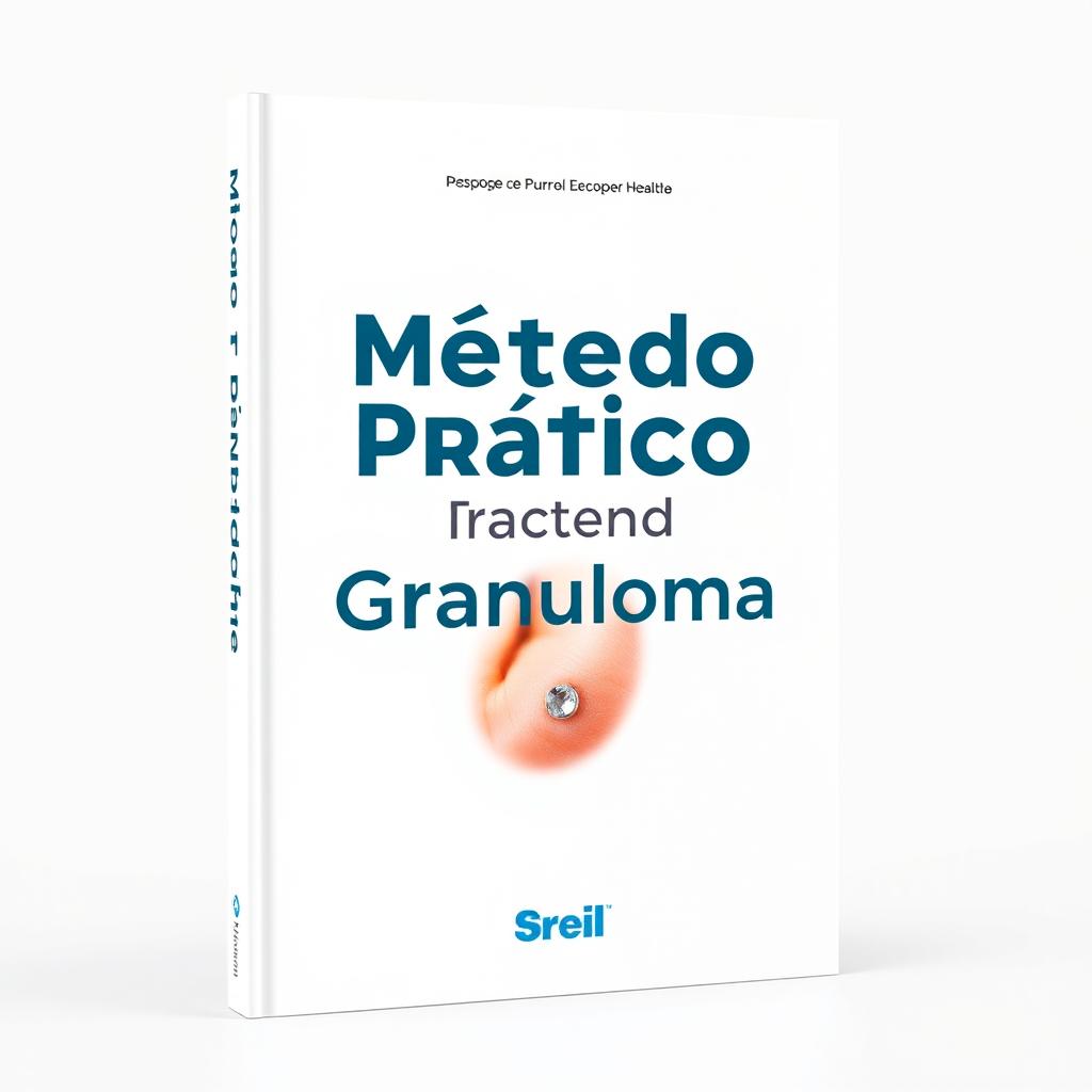 A clean and modern book cover design focusing on health and treatment of granulomas, which are small inflammations associated with piercings