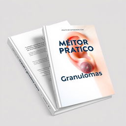 A clean and modern book cover design focusing on health and treatment of granulomas, which are small inflammations associated with piercings