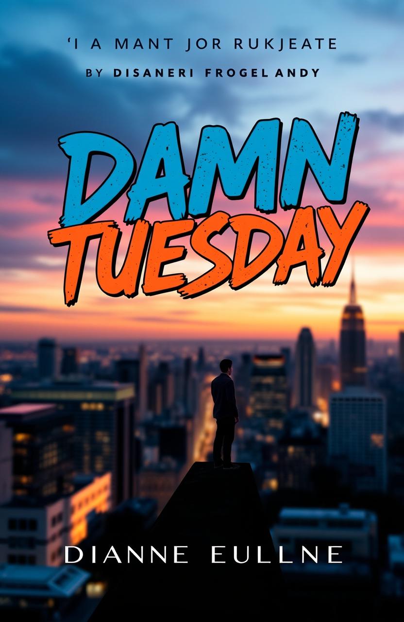 A book cover design for a novel titled 'Damn Tuesday'