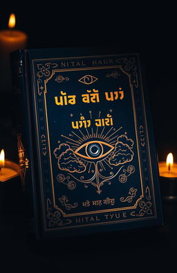 A mysterious book titled 'تحكم بعينك الثالثة' (Control Your Third Eye) featuring an intricately designed cover with mystical symbols and patterns