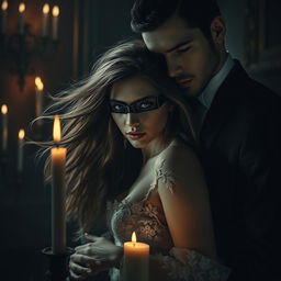 A captivating and mystical scene inspired by the book 'Bind My Eyes' by author A