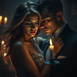 A captivating and mystical scene inspired by the book 'Bind My Eyes' by author A