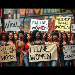 A powerful, artistic depiction of solidarity against violence towards women