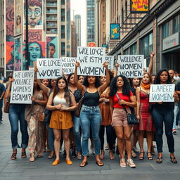 A powerful, artistic depiction of solidarity against violence towards women