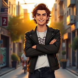 A dynamic and engaging portrait of a fictional character named Vitaly Sanchez