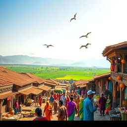 A captivating view of Jaatni, showcasing its rich cultural heritage