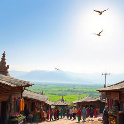 A captivating view of Jaatni, showcasing its rich cultural heritage