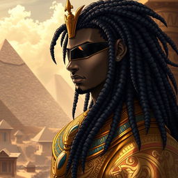 A captivating light novel cover showcasing a tall black male character with striking long dreadlocks that cascade elegantly down his back