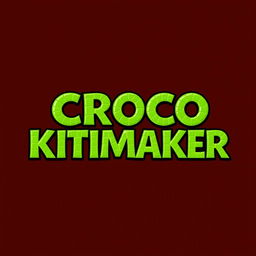 A 2D illustration featuring text with a crocodile skin texture