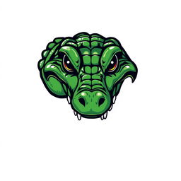 A 2D illustration of a crocodile head with a crocodile skin texture