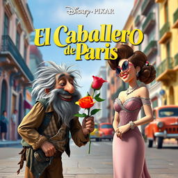 A movie poster for a Disney Pixar film titled 'El Caballero de Paris'
