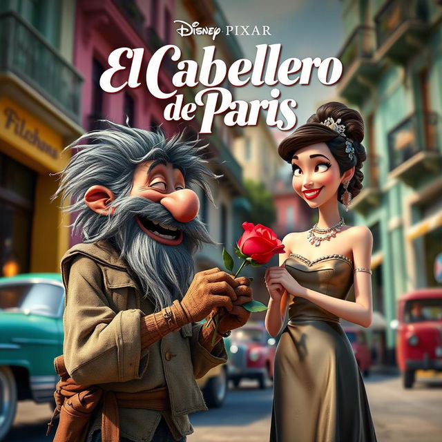 A movie poster for a Disney Pixar film titled 'El Caballero de Paris'