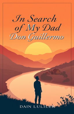 A book cover design for "In Search of My Dad Don Guillermo", featuring a warm, nostalgic theme