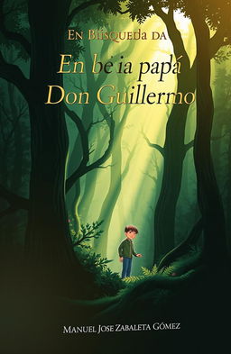 A captivating book cover for a novel titled 'En búsqueda de mi papá Don Guillermo', authored by Manuel José Zabaleta Gómez
