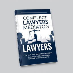 A professional book cover design for 'Conflict Mediation for Lawyers: Master Efficient and Profitable Techniques to Manage Conflicts Quickly'