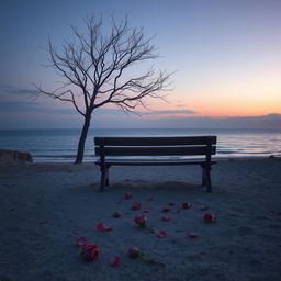A heartfelt representation of 'exile', focusing on the theme of solitary, depressed love