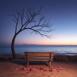 A heartfelt representation of 'exile', focusing on the theme of solitary, depressed love