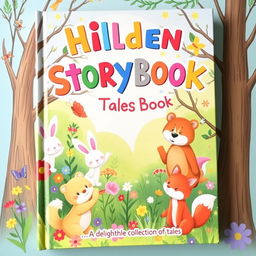 A cheerful and imaginative children's storybook cover, showcasing a delightful collection of tales