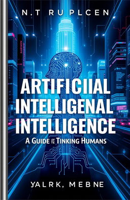 A visually striking book cover design for 'Artificial Intelligence: A Guide for Thinking Humans'