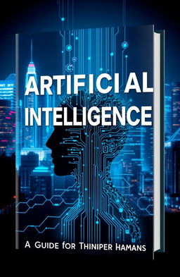A visually striking book cover design for 'Artificial Intelligence: A Guide for Thinking Humans'