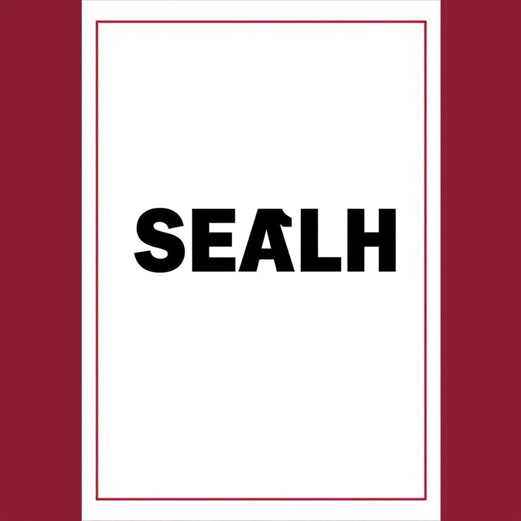 A simple rectangular poster featuring a maroon background with large bold black text in the center