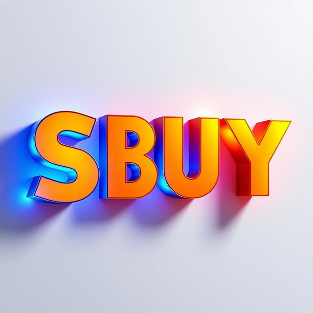 The bold lettering of the word 'SBUY' prominently displayed in a modern, artistic font