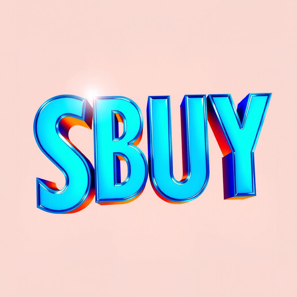 The bold lettering of the word 'SBUY' prominently displayed in a modern, artistic font