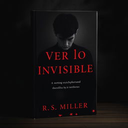 A dark and minimalist book cover featuring a young adult with schizophrenia drawing macabre and terrifying images
