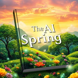A captivating book cover design for 'The AI Spring'