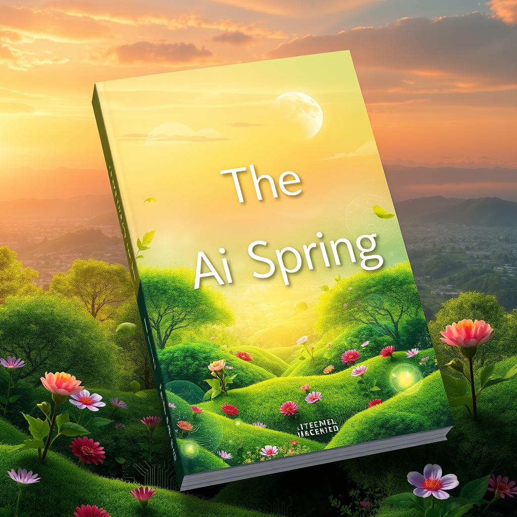 A captivating book cover design for 'The AI Spring'