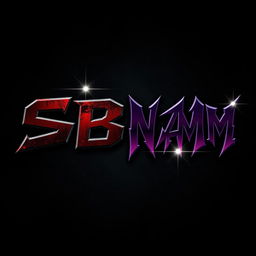 The words 'SBUY' and 'NaMm' presented in fierce, aggressive lettering that combines bold and sharp edges, evoking a sense of intensity and power