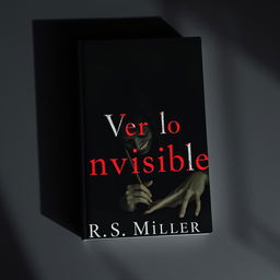A minimalist and dark book cover featuring a young adult artist with schizophrenia, intensely focused on drawing macabre and terrifying images
